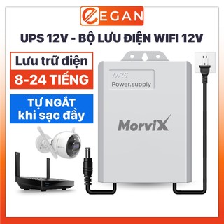  Bộ lưu điện 12V lưu điện wifi và camera ngoài trời MORVIX ups wifi 12v trữ điện từ 8-12H 