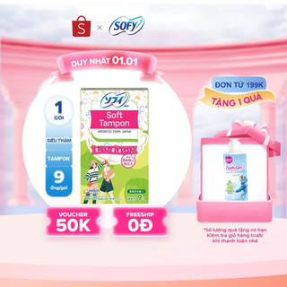  Băng vệ sinh siêu thấm Sofy Soft Tampon Super gói 9 miếng  Hàng nhập khẩu  