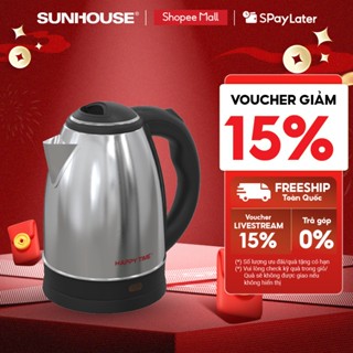  Ấm siêu tốc Inox 1.8L SUNHOUSE Happy Time HTD1021 - Hàng chính hãng - Bảo hành 12 tháng 