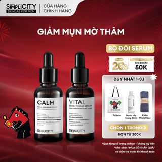  Bộ serum giảm mụn sáng da mờ thâm cho nam Niacinamide 5% Zinc 1% Men Stay Simplicity 