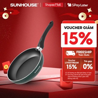   Độc quyền Online  Chảo chống dính đáy từ Sunhouse ECO SHM20-24-26-28EC - Công nghệ Oil Lock chống cháy cục bộ 