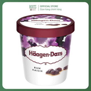 (Ship hỏa tốc) HAAGEN-DAZS - Kem Rượu Rum & Nho Khô, Rum Raisin Ice Cream (473ml)