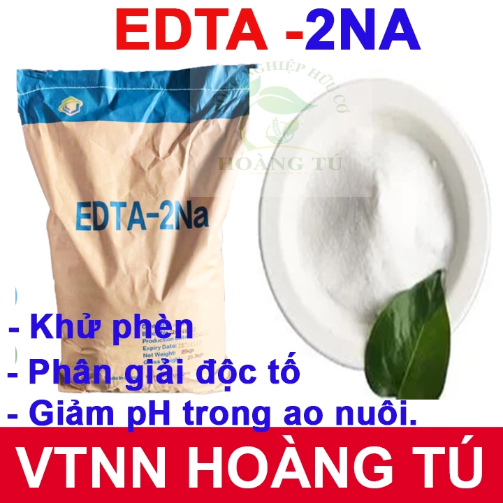 EDTA 2Na Thủy Sản Bao 25kg – Hạ Phèn, Ổn Định Nước Ao Tôm