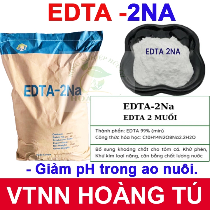 EDTA 2Na Bao 25 Kg – Xử Lý Phèn Chua, Kim Loại Nặng Ao Nuôi Tôm