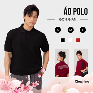  Áo Polo Unisex Thêu Nổi Logo ChaChing Áo Polo Nam Nữ Boxy PC Gen Cao Cấp Dày Dặn,Thoải Mái 