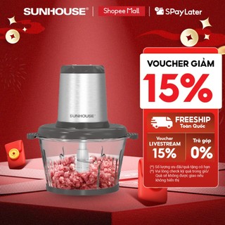   Phiên bản mới  Máy xay thịt Sunhouse SHD5405 - Kèm lưỡi đánh bông ruốc bóc tỏi  - 2 chế độ xay - Tự ngắt khi quá nhiệt 