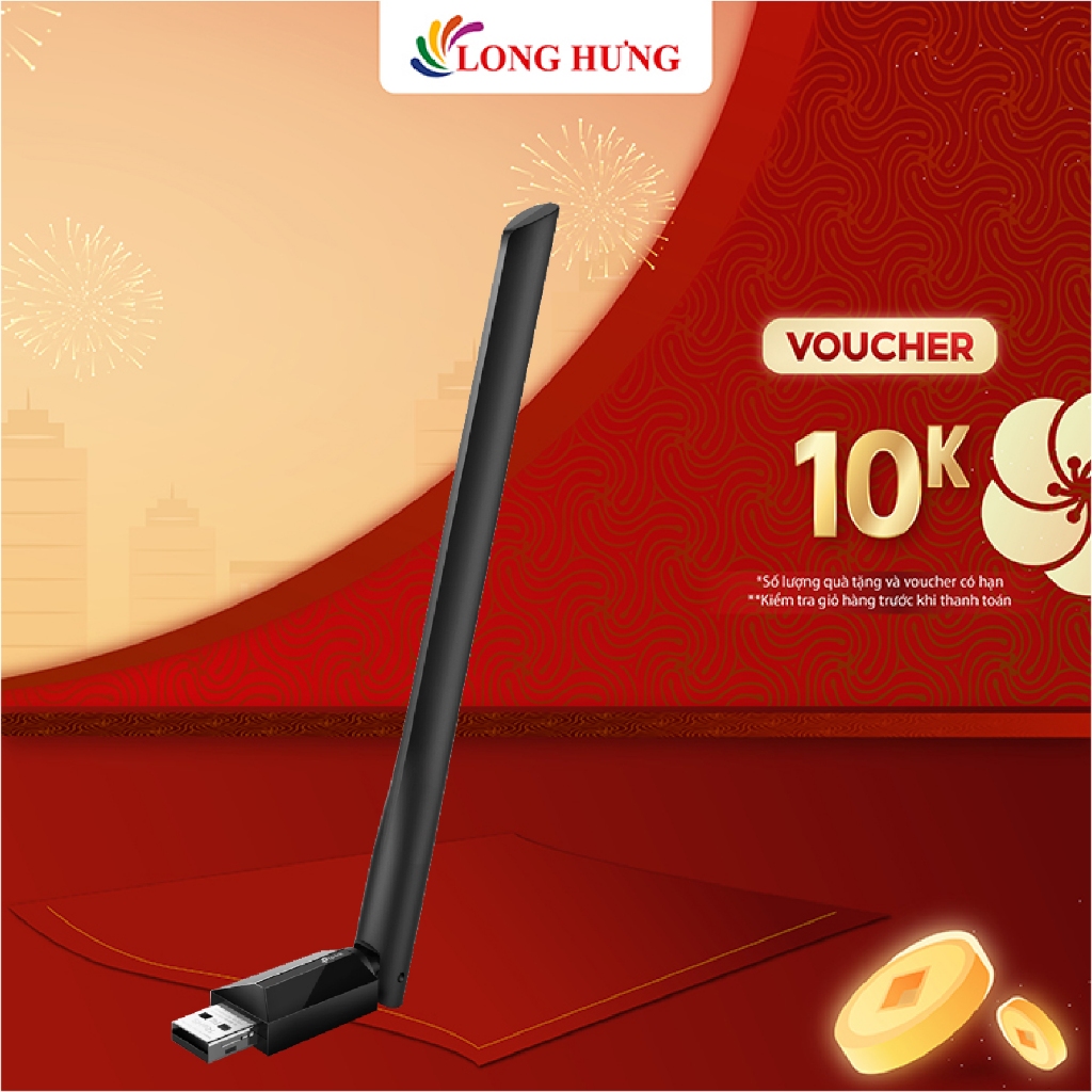 USB Wifi AC600 TP-Link băng tần kép Archer T2U Plus - Hàng chính hãng