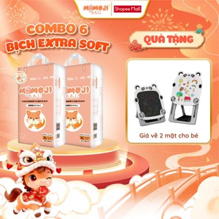  Combo 6 Bịch Tã Bỉm Momoji Extra Plus Mềm Mại Siêu Mỏng Siêu thấm hút NB64 S60 M56 L54 XL50 XXL48 XXXL44 