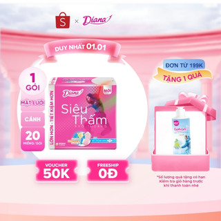  Băng vệ sinh Diana siêu thấm siêu mỏng cánh 20 miếng gói 