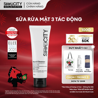  Sữa rửa mặt cho nam sạch dầu nhờn ngừa mụn Men Stay Simplicity Facial Cleanser 100g 