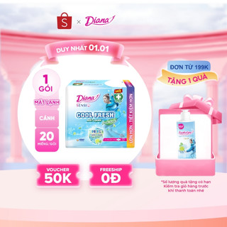 Băng vệ sinh Diana Sensi Cool Fresh siêu mỏng cánh gói 20 miếng 