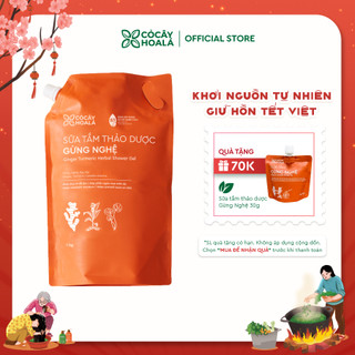  Sữa Tắm Thảo Dược Gừng Nghệ Cỏ Cây Hoa Lá Chính Hãng 1000g Làm Sạch Sâu Ngăn Ngừa Mụn Trên Da 