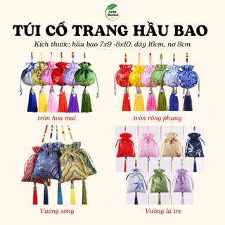 Túi cổ trang hầu bao tua rua, túi ngọc bội, trao duyên bưng quả, túi thơm cổ trang, đựng trang sức