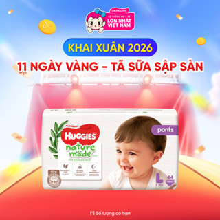  Tã quần siêu cao cấp Huggies Platinum Nature Made L 44 miếng - concung 