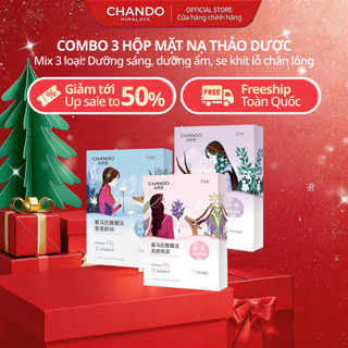   MUA 1 TẶNG 3  COMBO 3 Mặt nạ thảo dược Dưỡng ẩm,Trắng da,Se khít lỗ chân lông 26mL×5pcs CHANDO Himalaya 