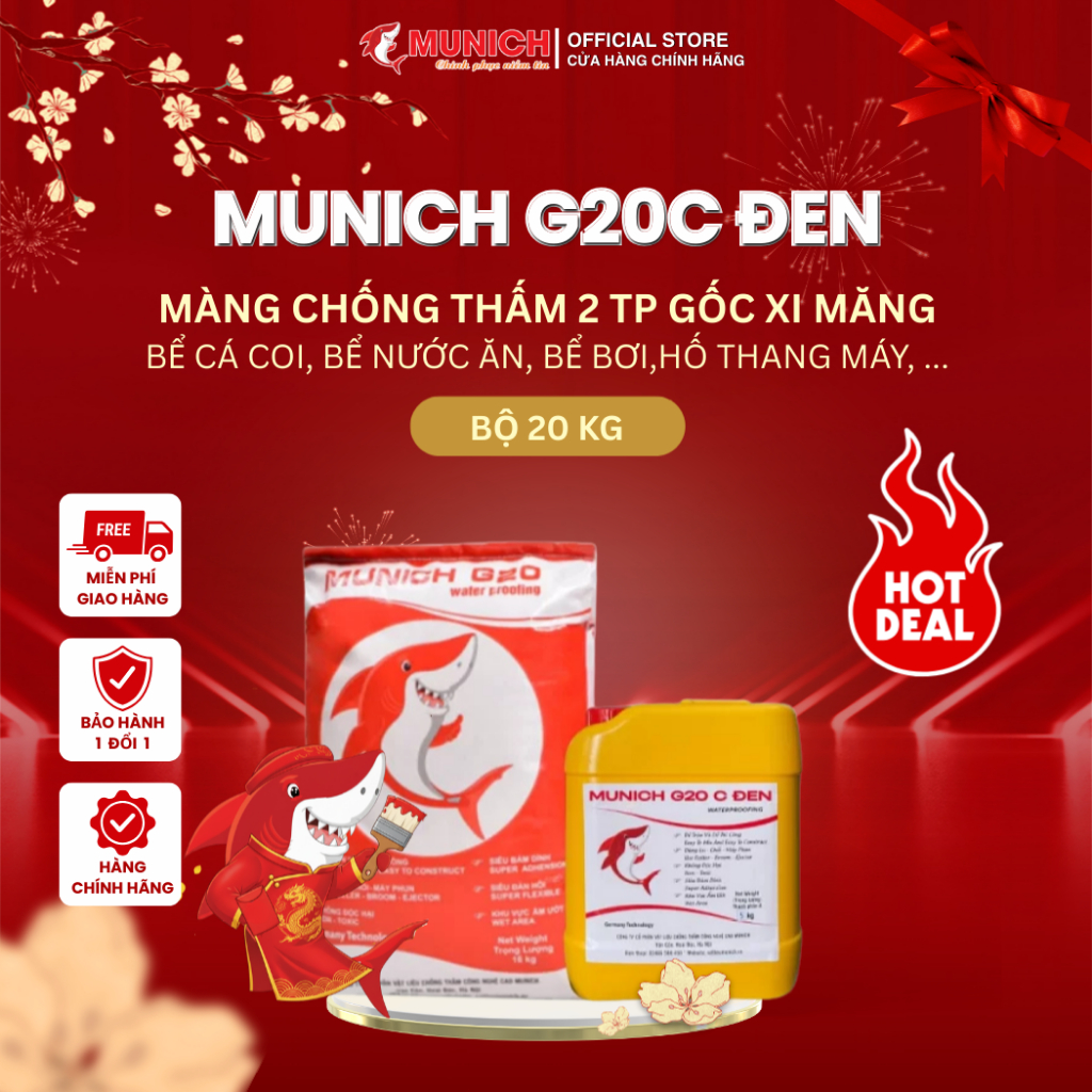 Chống thấm bể cá koi - Munich G20 đen