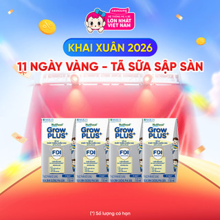  Thực phẩm bổ sung sữa dinh dưỡng pha sẵn GrowPLUS+  Bạc  4x110ml  trên 1 tuổi  