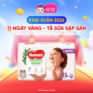  Tã quần siêu cao cấp Huggies Platinum Nature Made XL 38 miếng - concung 