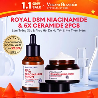  ROYAL DSM Niacinamide làm sáng 2PCS VIBRANT GLAMOUR 5% + 8% Niacinamide & 5X Ceramide & làm mờ vết thâm & đều màu da 