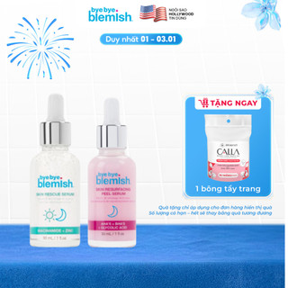  Combo Tinh Chất Peel Tái Tạo Da và Serum 9,9% Niacinamide Phục Hồi Da giúp làm sạch ngừa mụn Bye Bye Blemish 30ml 