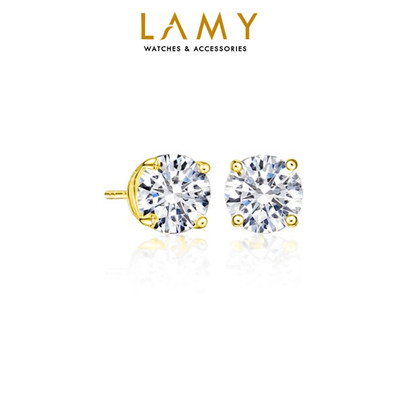 Khuyên tai nam nữ LAMY Elegant Earrings Gold 3025 - Khuyên tai bạc Lamy
