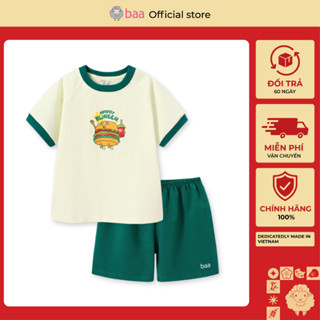   Mới - Tết  Mua 3 Giảm 5% Đồ Bộ Cho Bé Trai Thun Cotton Spandex 1-10 Tuổi Baababy DB03N 