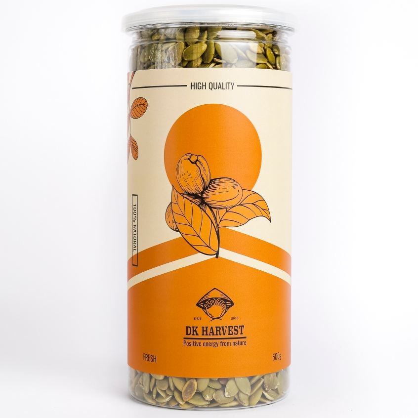 Hạt Bí Xanh Rang Mộc DK Harvest 500g | Giàu Kẽm và Magie, Tốt Cho Tim Mạch