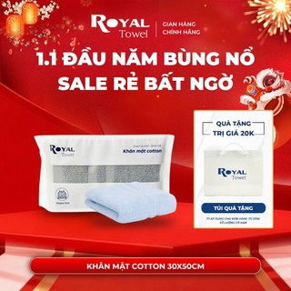  Khăn mặt Royal Towel 30x50cm với sợi bông cotton dày thấm hút tốt không ra màu không đổ lông mềm mại với da 