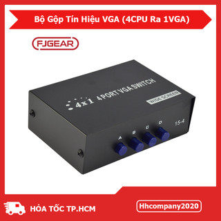 Bộ Gộp VGA 2CPU/4CPU Ra 1 VGA – VGA Switch 2 In 1 Out/4 In 1 Out Vỏ Kim Loại Chống Nhiễu