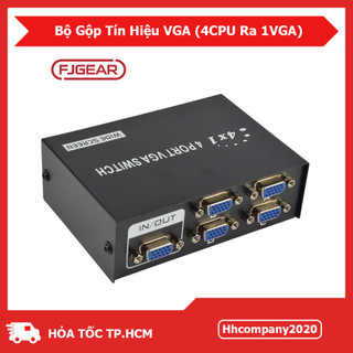 Bộ Gộp VGA 2CPU/4CPU Ra 1 VGA – VGA Switch 2 In 1 Out/4 In 1 Out Vỏ Kim Loại Chống Nhiễu