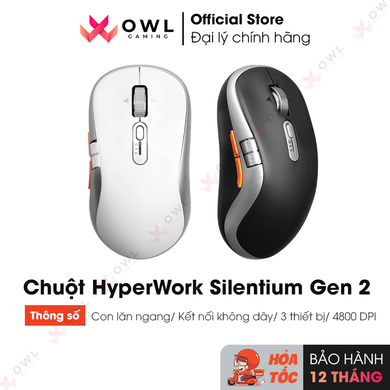 Chuột không dây HyperWork Silentium Gen 2 MS01 G2 (hàng chính hãng)