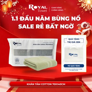  Khăn tắm lớn 70x140cm ROYAL TOWEL 100% cotton siêu dày thấm hút tốt không đổ lông không ra màu dùng cho spa khách sạn 