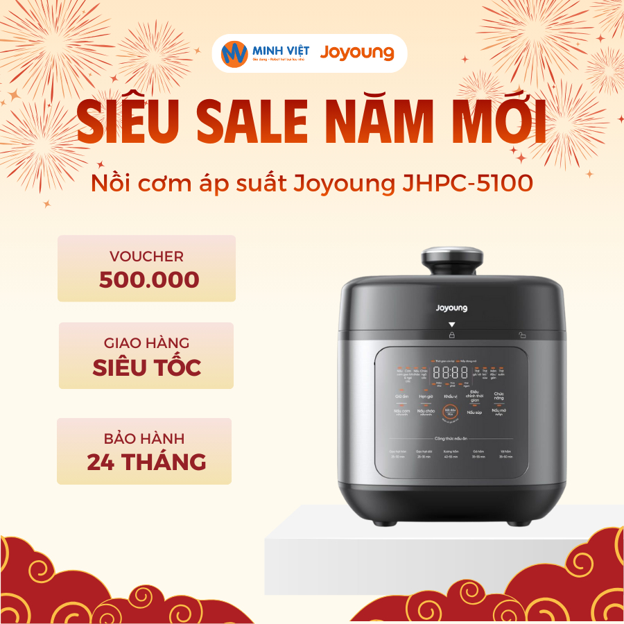 Nồi Cơm Áp Suất Đa Năng Joyoung JHPC-5100 - Dung tích 5L - 900W - Bảo hành 24T - Minh Việt
