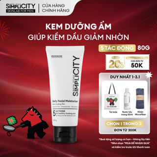 Kem dưỡng ẩm cho nam đa năng kiểm soát dầu nhờn 5 in 1 Men Stay Simplicity Facial Moisturizer 80g 