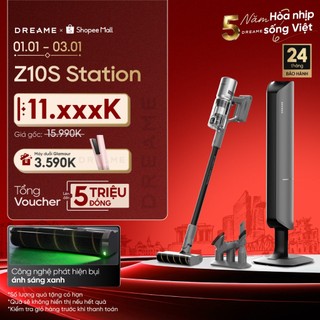  Dreame Z10s Station Máy hút bụi cầm tay không dây | Trạm sạc tự động thu gom bụi | linh hoạt với 4 đầu hút | BH 24 tháng 