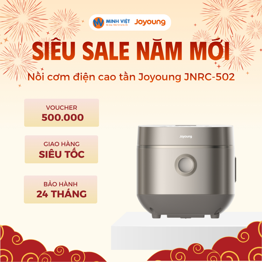 Nồi cơm điện tử chống dính tự nhiên Joyoung JNRC-502 - Bảo hành 24 tháng - Minh Việt