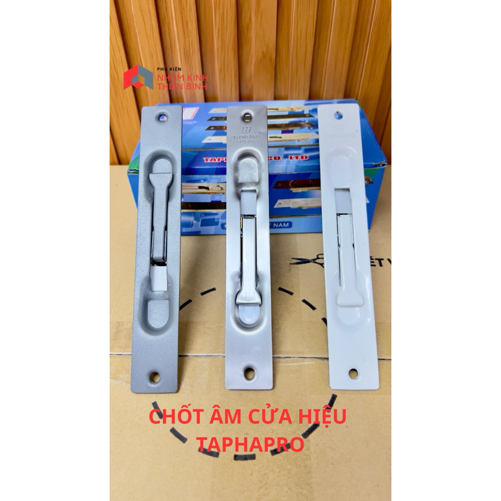 CHỐT ÂM CỬA NHÔM LÒ XO TAPHAPRO , TY SẮT ĐI KÈM 20CM , CÓ BÁN LẼ TY 20CM