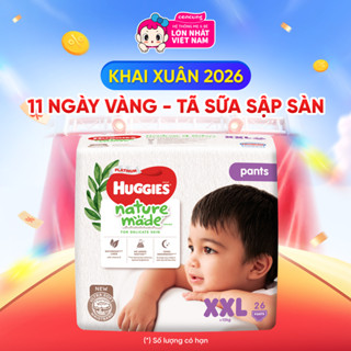  Tã quần siêu cao cấp Huggies Platinum Nature Made XXL 26 miếng - concung 