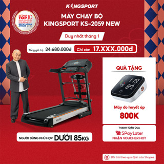  Máy chạy bộ KINGSPORT KS-2059 New nâng dốc tự động 18% tốc độ tối đa 18km h kèm đai massage 