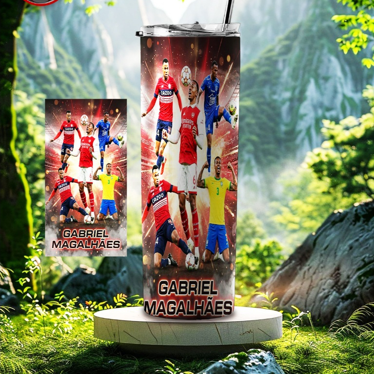 LY GIỮ NHIỆT CAO CẤP IN HÌNH GABRIEL MAGALHAES MẪU 2