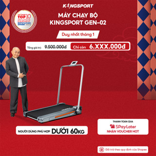  Máy chạy bộ KINGSPORT Gen 02 nhỏ gọn tốc độ tối đa 8km h khung sườn chắc chắn độ dốc 3 cấp độ 
