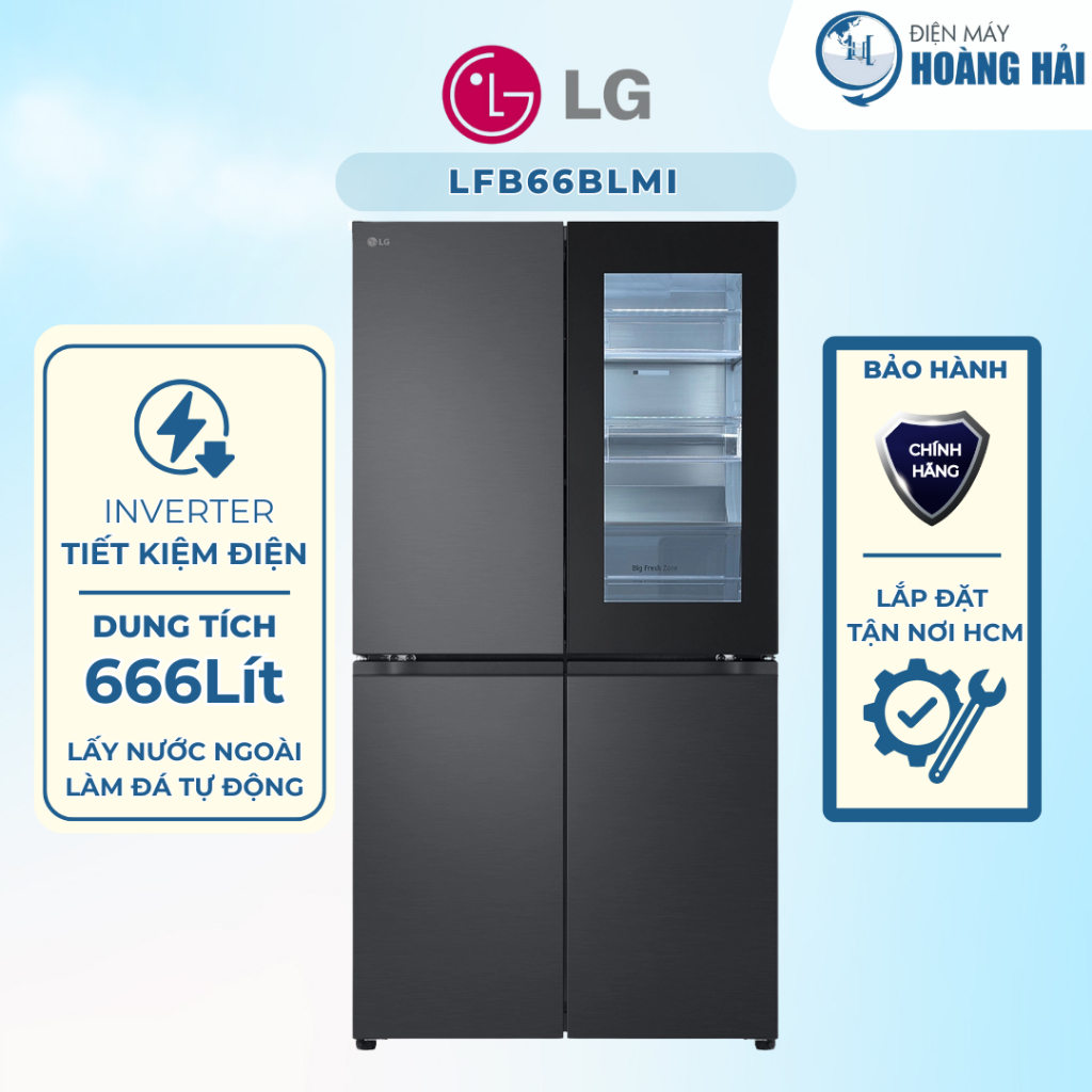 LFB66BLMI | Tủ lạnh LG Inverter 666 lít Multi Door InstaView LFB66BLMI - Chính Hãng