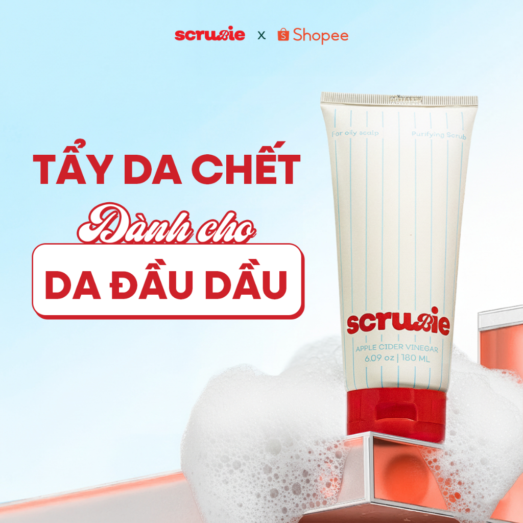 Ttbc da đầu giấm táo Scrubie 180m dành cho da đầu dầu nhanh bết; hỗ trợ sạch tóc, giảm ngứa gàu | BigBuy360 - bigbuy360.vn