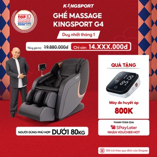  Ghế massage KINGSPORT Standard G4 con lăn di chuyển cổ vai thiết kế hiện đại túi khí massage tay dài 