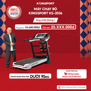  Máy chạy bộ tại nhà Kingsport Luxury KS-2036 chức nâng dốc tự động 12 bài tập đa dạng 