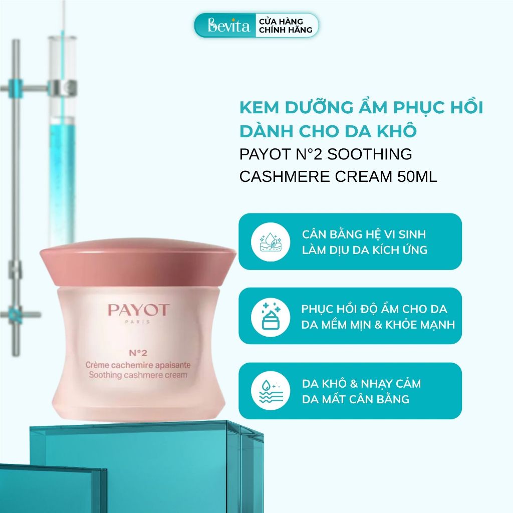 Kem Dưỡng Ẩm Phục Hồi Da Khô PAYOT N°2 Soothing Cashmere Cream 50ml