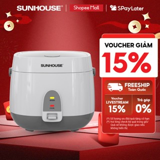  Nồi cơm điện 1.8L Sunhouse SHD8611- Lòng nồi: 1mm chống dính 2 lớp vân đá 4-6 người dùng - Sản xuất tại Việt Nam 