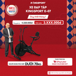  Xe đạp tập KINGSPORT Classic E-07 ghế tựa phù hợp người lớn tuổi tích hợp đồng hồ đo lường chỉ số 