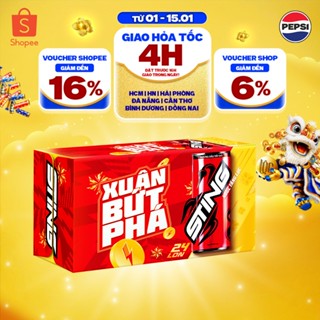   HỎA TỐC  Thùng 24 Lon Nước Tăng Lực Sting Dâu  320ml lon  