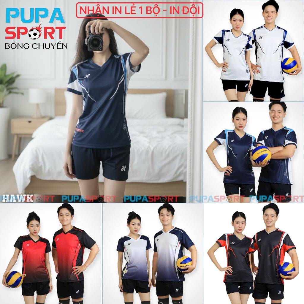 AMAC - [CHÍNH HÃNG-PupaSport] BST Quần Áo Bóng Chuyền, Bóng Đá Nam Nữ Chính Hãng Amac Nhiều Mẫu, Vải